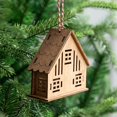 thumbnail image 1 of Ganfancp Adornos de Navidad Casa de Madera Pequeña Casa de Madera Decoraciones para Colgar Árbol de Navidad Accesorios para Colgar Artículos para Colgar En La Ventana Ofertas Flash Liquidación 1* Cas, 1 of 6