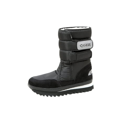 

Harsuny Unisex Outdoor Anti Slip Snow Boots Round Toe Winter Shoes Work Comfort Platform Black 10