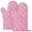 1 Pair-Pink, variant on 1 Pair Oven Mitts, Heat Resistant BBQ Gloves-Oven Mitts with Recycled Infill Cotton Non-Slip Cooking Gloves for BBQ Kitchen Baking Cooking