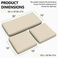 thumbnail image 2 of Snubbull 3 Pack Loveseat Cushion Set, 36" x 18" x 3" Waterproof Outdoor Chair Replacement Cushions for 4-Seater Wicker Rattan Patio Furniture, Cream, 2 of 6