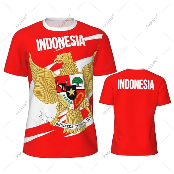 Indonesia Flag Men Sports T-shirt Women Tees jersey for Soccer Football Running Bike Tennis Fitness Fans