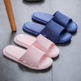 thumbnail image 3 of Zapatillas de casa de verano para interior, antideslizantes, con suela suave, para el baño, para el hogar, para parejas, de color liso, para hombre, 3 of 5
