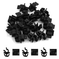 thumbnail image 2 of Unique Bargains 20Pcs Black Plastic Rivets Engine Lid Prop Rod Retainer Support Clamp Clip 14mm, 2 of 2