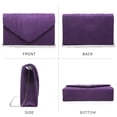 thumbnail image 4 of Dasein Women's Evening Bag Pleated Envelope Clutch Handbag Wedding Party Bridal Purse, 4 of 7