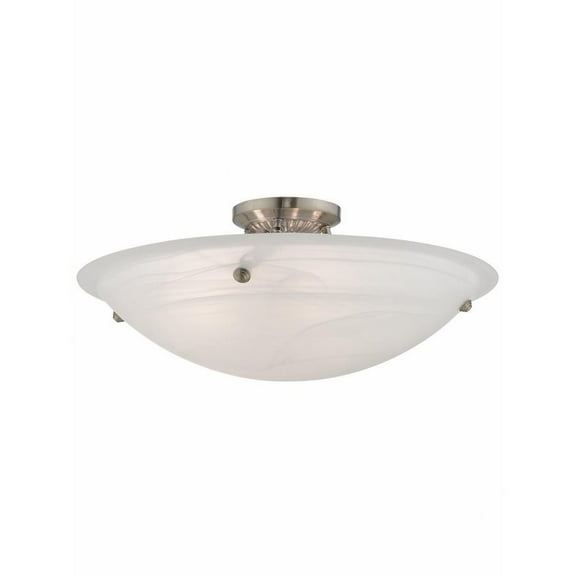 4 Light Flush Mount in Contemporary Style 24 inches Wide By 9.5 inches High-Brushed Nickel Finish Bailey Street Home 218-Bel-1653688