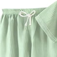 thumbnail image 5 of SGFCWSX Girls Clothing Sets Ribbed Knit Short Sleeve Long Pants 2 Piece Casual Outfit for Kids Green Size 7-8 Years, 5 of 9