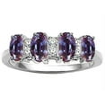 thumbnail image 2 of Tommaso Design� Oval 5x3mm 4 Stone Simulated Alexandrite Ring, 2 of 9