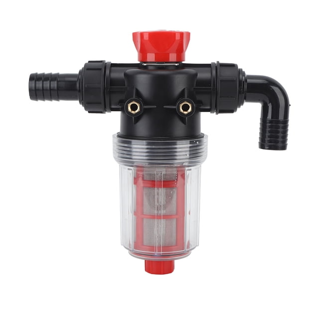 Water Pump Strainer Filter, Irrigation Water Pump Filter Fine Mesh Double Layer Filtration High Inline Strainer for Garden Lawn25mm Connector