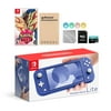 Nintendo Switch Lite Blue with Pokemon Shield, Mytrix 128GB MicroSD Card and Accessories NS Game Disc Bundle Best Holiday Gift