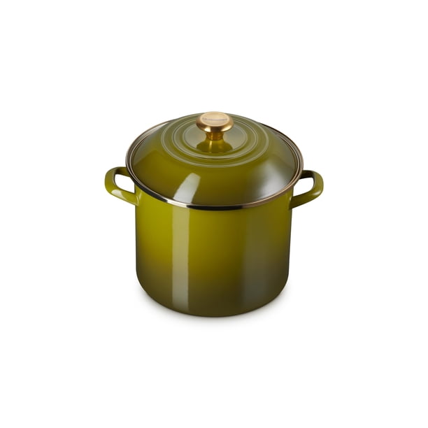 Stockpot Le Creuset Esmaltado sobre Acero, 10 L, Verde Oliva