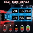 thumbnail image 5 of HUSGW 12V 10A Smart Battery Charger, Color Screen, Matte Surface, US Plug, Compatible with Lead-Acid, Ternary Lithium, LiFePO4 Batteries for Cars and Motorcycles, 5 of 12