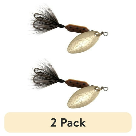 (2 pack) Rooster Tail Inline Spinnerbait Fishing Lure 1/16 oz Brown Trout