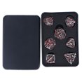 thumbnail image 2 of Juego de dados poliédricos de Metal con patrón de manchas de sangre y Calavera, accesorios de juego de mesa para fiesta de Halloween, plata antigua, 7 Uds., 2 of 9