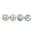 thumbnail image 6 of A&B Home Blue and White Ceramic Decor Balls with Floral Patterns - Set of 4 - 4x4x3.5", 6 of 6