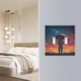 thumbnail image 4 of Yayeee Toggle Light Switch Wall Plate 3-Gang 6.37"x4.48" Decorative Outlet Cover, Astronaut at Dawn, 4 of 7