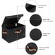 thumbnail image 4 of Cajas Almacenaje con Tapa, Paquete de 2 Cajas Almacenaje Tela para Estantes, Cajas de Tela Almacenaje Ropa Armario, Cajas Organizadoras con Tapa, Cajas Almacenaje Decorativas, Negro, 4 of 4
