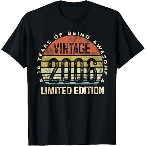 16 Year Old Gifts Vintage 2006 Edition 16th Birthday T-Shirt