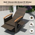 thumbnail image 6 of Gymax Set Of 2 Outdoor 360° Swivel Rattan Recliner Chair Patio Wicker Chaise Lounge Chair, 6 of 10