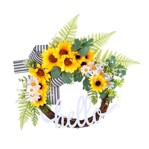 Popular! Sunflower Letter Wreath, Door Hanging Decoration, Festival Props, Hanging Window Wall Hanging