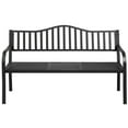 thumbnail image 4 of Gymax Park Yard Garden Bench Loveseat Outdoor Furniture w/ Foldable Center Table, 4 of 8
