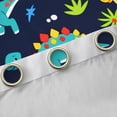 thumbnail image 4 of Feelyou Jungle Dino Black Out Curtains for Kids Boys Girls, Tropical Wildlife Curtains Pack of 2 (42x63 Each), Navy, 4 of 6