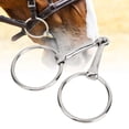 thumbnail image 3 of Stainless Steel Horse Ring Snaffle Bit Hollow Jointed Mouth for Equestrian Supplies, 3 of 5