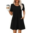 thumbnail image 1 of Liquidation d'Économies d'Été! Robe Aguichant à Manches Courtes pour Femmes, Mode Décontractée à Col Rond avec Imprimé d'Été, Robe Imprimée Tendance pour Sorties de Jour Ou Fêtes Décontractées Liquidation Ventes Aujourd'hui Aubaines Prime, 1 of 9