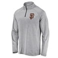thumbnail image 2 of Men's Profile Heather Gray San Francisco Giants Big & Tall Raglan Quarter-Zip Top, 2 of 3