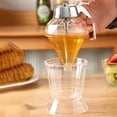 thumbnail image 5 of Shoreew 180ML Kitchen Honey Dispenser with Stainless Steel Cover No Drip Glass Diamond Shape Leakproof Syrup Dispenser Olive Oil Bottle Sauce Vinegar Container, 5 of 6
