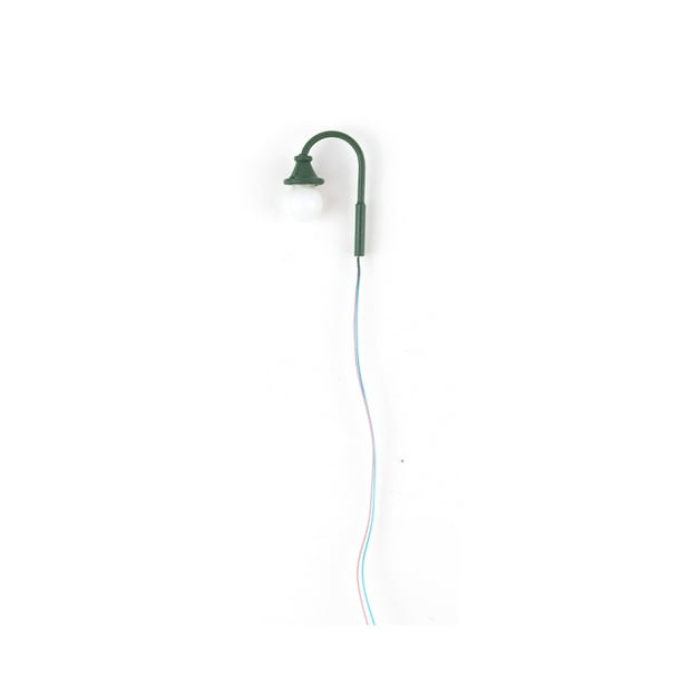 Yuarrent Farola a escala 1:87 con cables, suministros de escena de LED, miniposte de tren, lámparas LED de Metal DIY, decoraciones de bonsái para Artesanía Verde (blanco cálido) Yuarrent HA066622-04