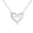 White Gold, variant on Cate & Chloe Louise 18k White Gold Plated Mama Heart Necklace with Simulated Diamonds for Women