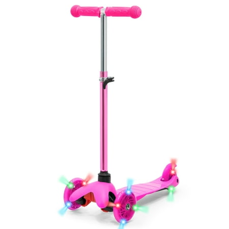 Best Choice Products Kids Mini Kick Scooter w/ Light-Up Wheels and Height Adjustable T-Bar - (Best Mid Size Scooter)