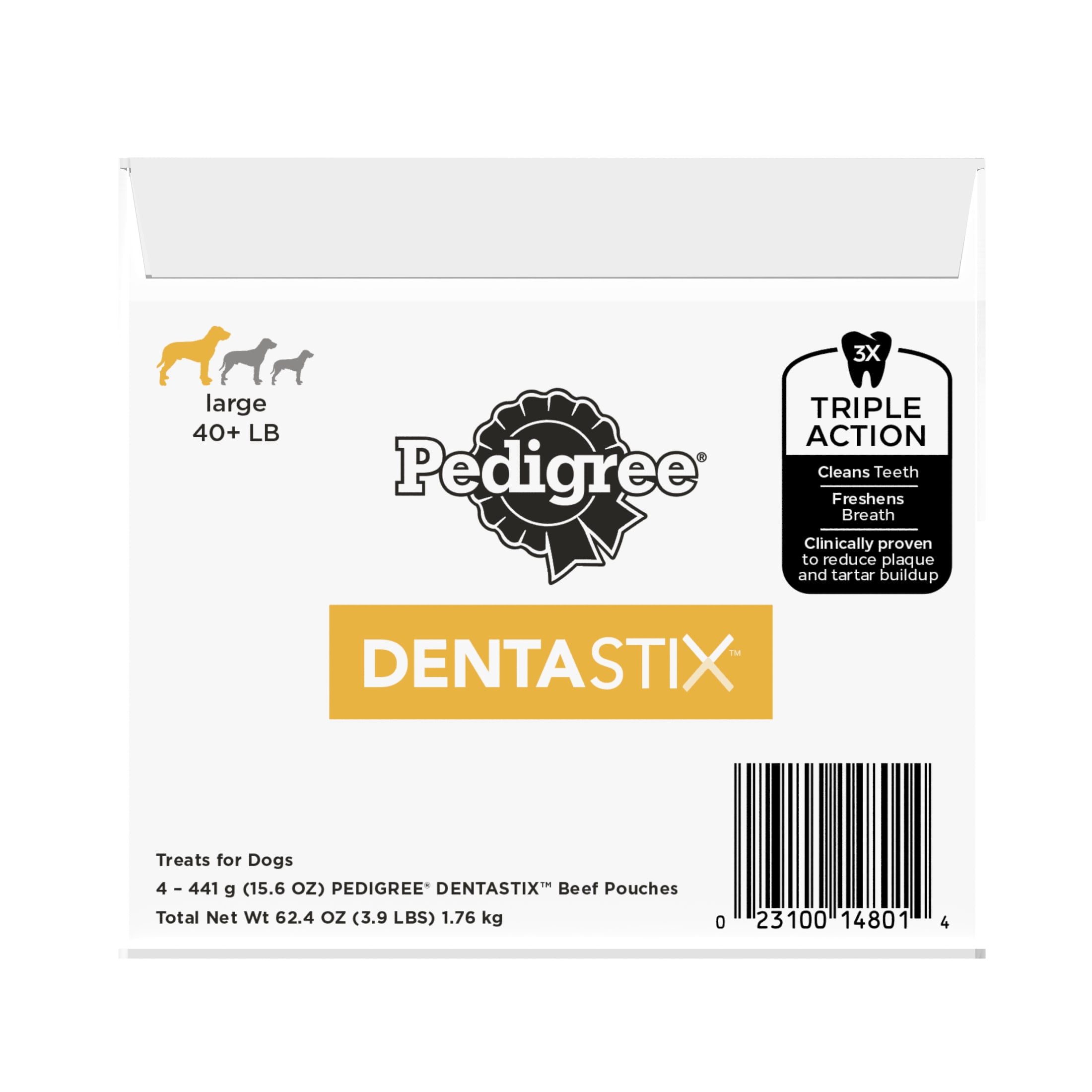 Pedigree Dentastix Dog Dental Treats, Bacon Flavor, Large Breed Dog Treats, 15.6 oz. Bag