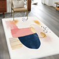 thumbnail image 3 of Pink Navy Blue Yellow Area Rug 3x5 Washable Rug Non Slip Geometric Modern Abstract Art Large Area Rug Indoor Floor Carpet for Entryway Bedroom Kitchen Living Room Home Office Dining Room Nursery, 3 of 8