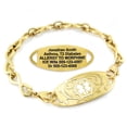 thumbnail image 1 of MedicEngraved Yellow Gold Stainless Steel Custom Medical Alert Bracelet - 6mm Infinity Link, 1 of 7