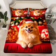 thumbnail image 2 of Manfei Cute Puppy Dog Full Size Sheets,Pet Lover Bed Sheets,Merry Xmas Sheet Sets For Boys Kids,Breathable Home Decor,4 Pieces, 2 of 7
