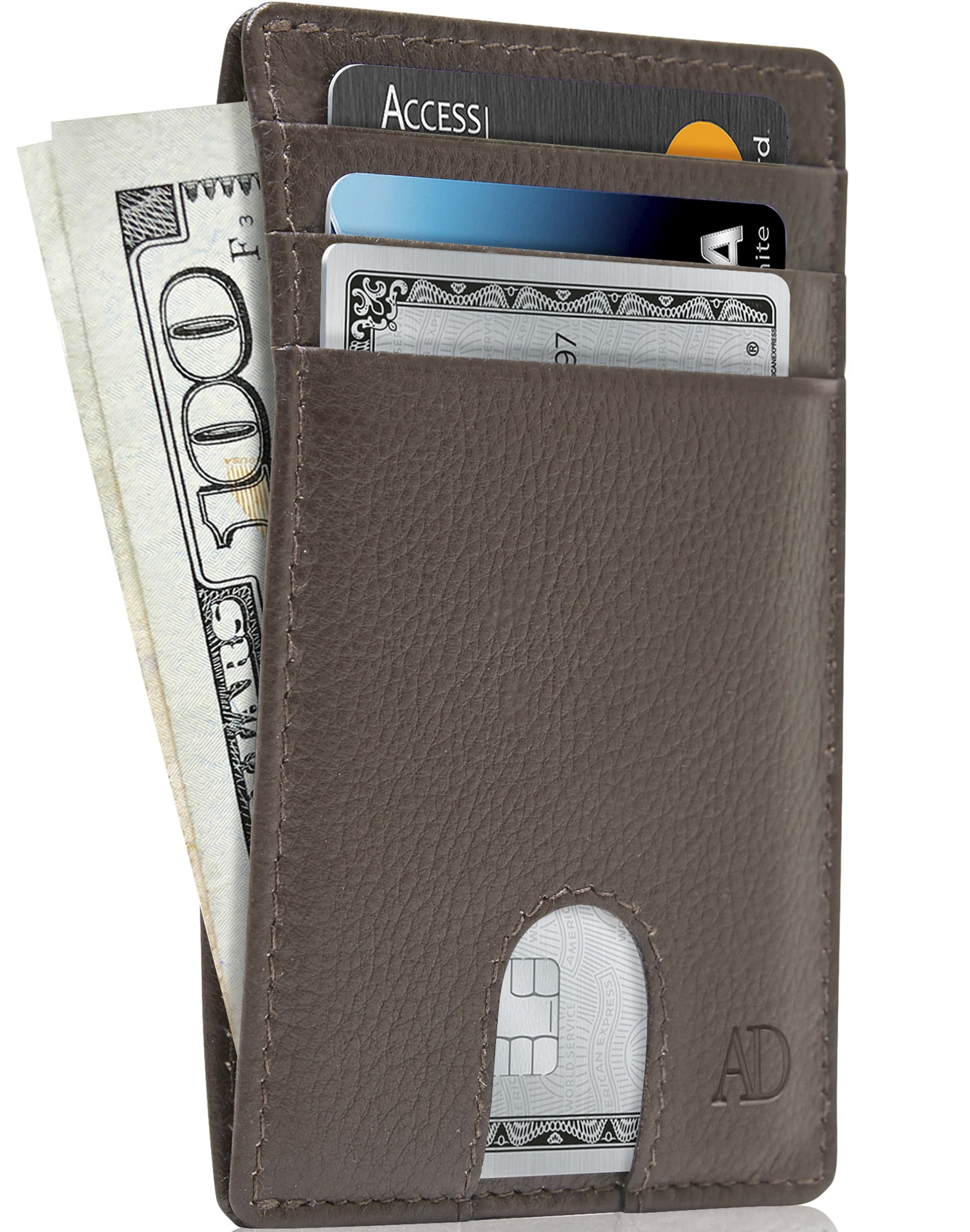 Mens PU Leather Wallet Slim Minimalist Pocket Wallets Credit Card Holder Case 
