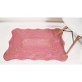 thumbnail image 4 of Rectangle Rug Natural Jute Rug Hand Braided Beige and Pink Color Rounding Line Area Rug, 4 of 5