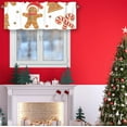 thumbnail image 3 of Christmas Valance for Windows,Gingerbread Man Winter Window Treatments 1 Panel Short Curtains for Kitchen Windows Bathroom Bedroom,54 x 18 Inch, 3 of 6