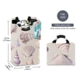 thumbnail image 2 of Yayeee Freestanding Laundry Hamper with Handle Collapsible Large Storage Basket for Clothes, Purple Watercolor Seashells, 2 of 7