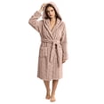 thumbnail image 6 of Bovxnpu Womens Robes Bathrobes Fleece Ribbed Open Front Bathrobe Soft Casual Sleepwear, 6 of 8