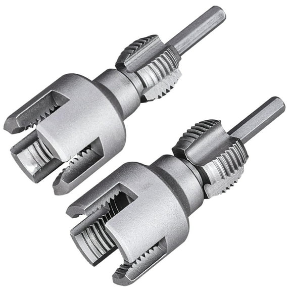 Pipe Threading Tool Set, 2 PCS Alloy Manual Pipe Threader for Inner Hole Cutting, Includes 1/2 in and 3/4 in Sizes, Quality Compact Design for Plumbing Work, Precision Cutting Threads