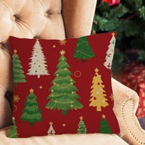Tyidzon Red Christmas Pillow Covers 18x18 Farmhouse Christmas Decorations Snowflakes Christmas Tree Merry Christmas Pillow Cases Case for Winter Holiday Couch Home Decor