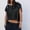 Black, variant on Women'S T Shirts Short Sleeve Workout Shirts Open Back Tops Casual Yoga Athletic Gym Slouchy Crop Running Tees Khaki S