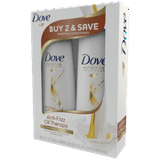Dove Nutritive Solutions Shampoo and Conditioner Anti-Frizz Oil Therapy 12 oz, 2 count