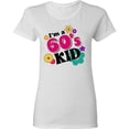 thumbnail image 3 of Inktastic I'm a 60's Kid 1960's Style Colorful Flowers Women's T-Shirt, 3 of 5