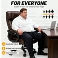 thumbnail image 5 of Qusaphy Big and Tall 800 lbs Heavy Duty Executive Office Chair, Ergonomic High Back PU Leather Computer Chair with Massage Footstool, 5 of 9