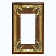 thumbnail image 5 of Metal Light Switch Plate Cover Elegant Antique Floral Tile Frame Brown FLW079, 5 of 13
