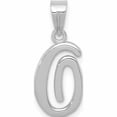thumbnail image 1 of 14K White Gold 14Kw Script Letter O Initial Pendant Made In United States -Jewelry By Sweet Pea, 1 of 7