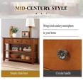 thumbnail image 3 of GZXS 48.82" Vintage Console Table with 3 Drawers & 2 Shelves, Farmhouse Sofa Table in Solid Pine Construction, Multi-Functional for Living Room & Hallway, Brown, 3 of 10